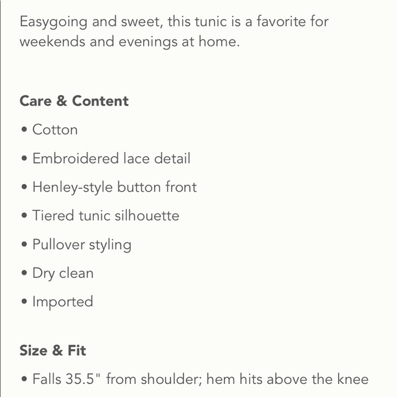 ✨ Anthropologie Carrie Tiered Tunic Dress Sz M - Picture 4 of 4